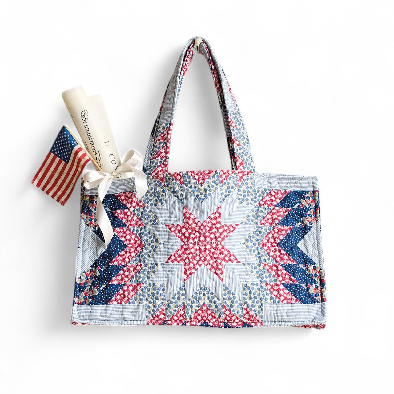 Americana Quilted Tote - Shop-orias