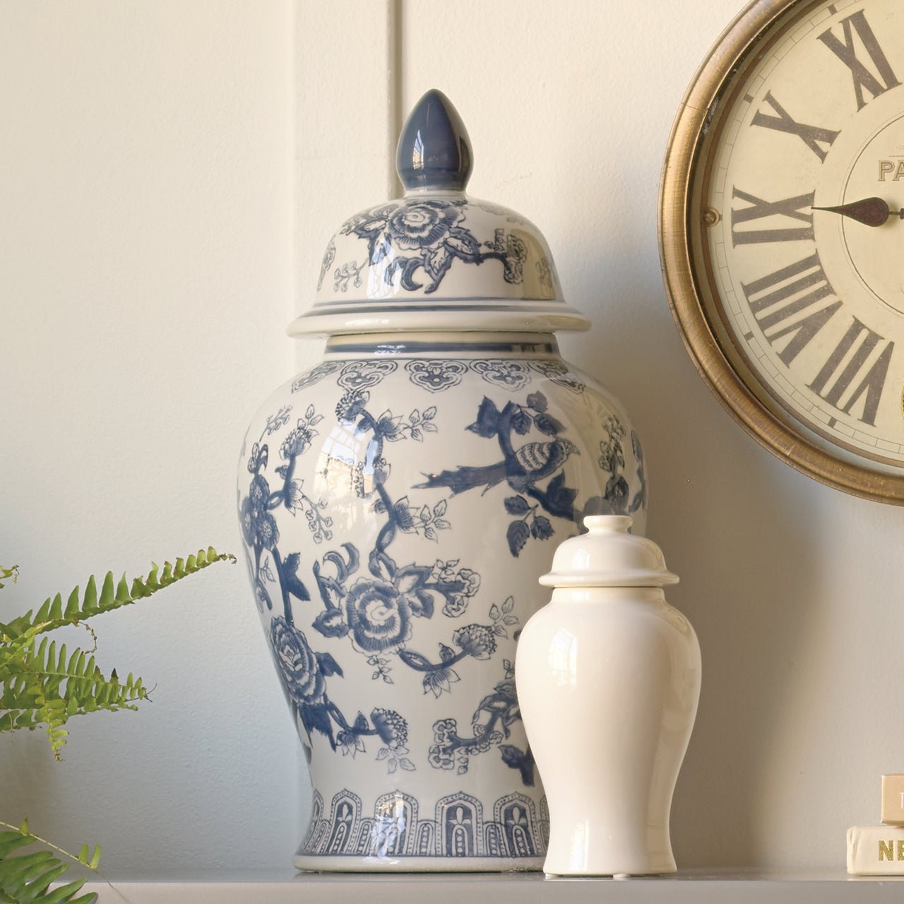 Birds & Blooms Ginger Jar - Shop-orias