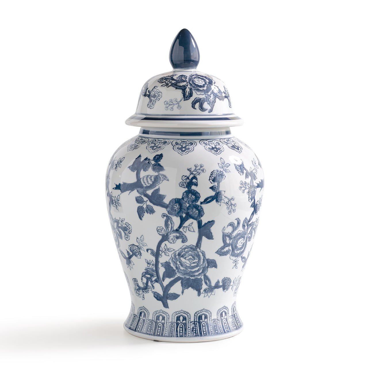Birds & Blooms Ginger Jar - Shop-orias