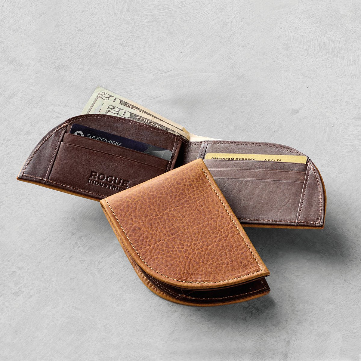 Bison Leather Front Pocket Wallet - Shop-orias