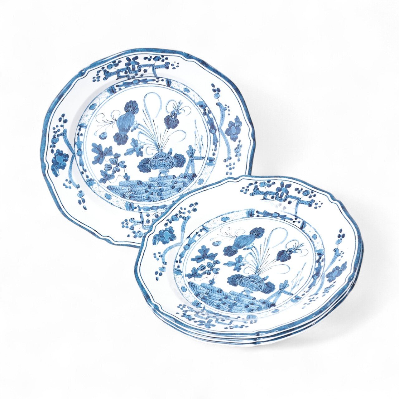 Blue & White Melamine Salad Plates (set of 4) - Shop-orias