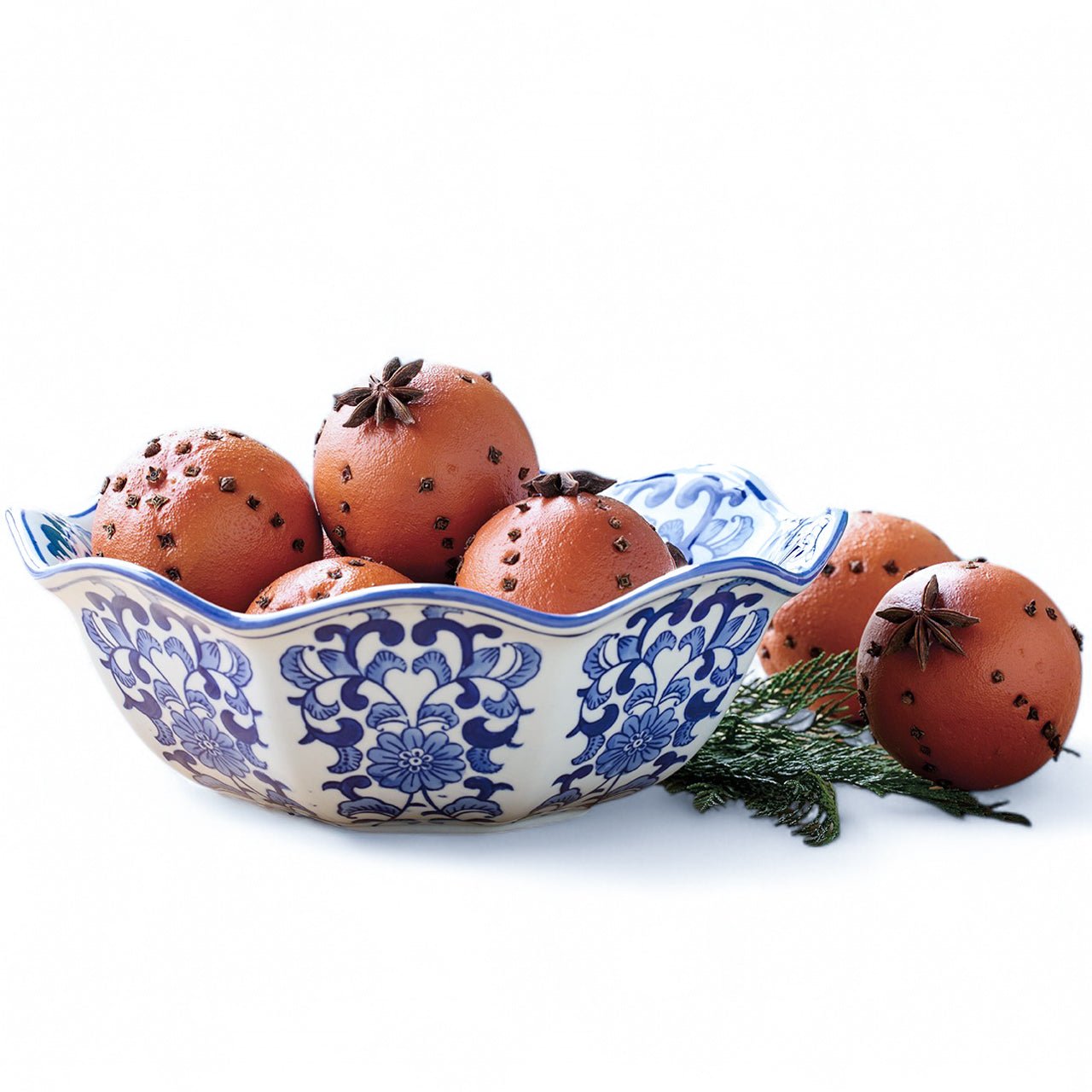 Blue & White Scalloped Bowl - Shop-orias