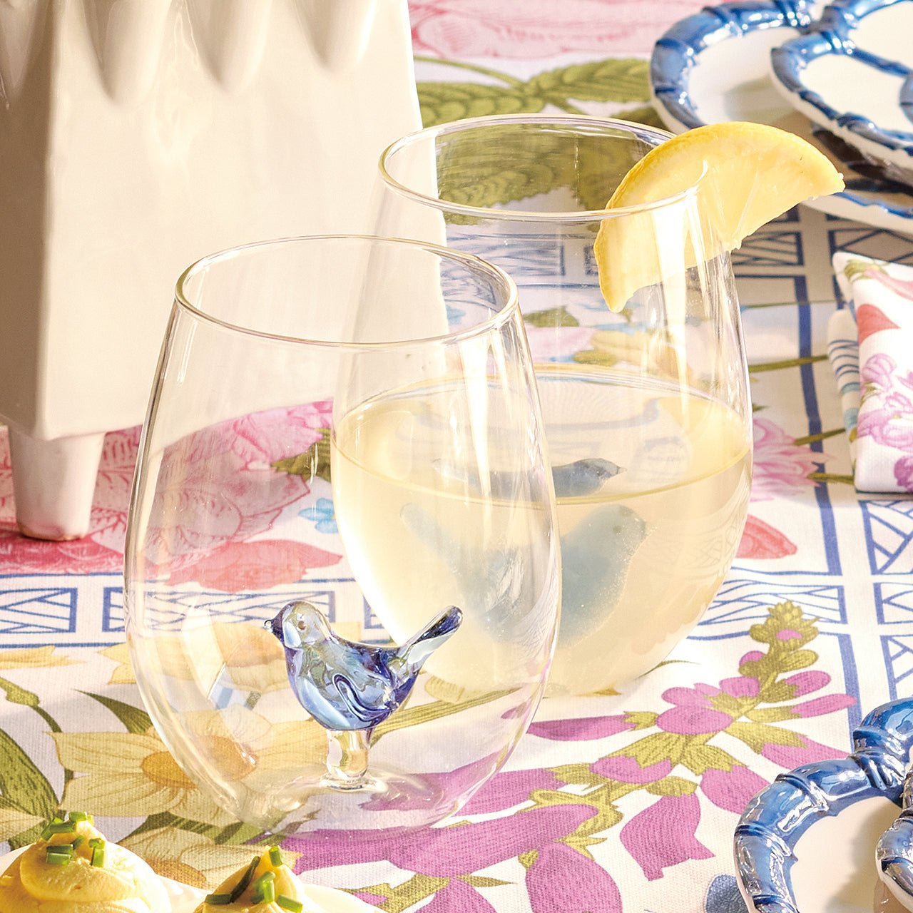 Bluebird Stemless Wine and Water Glass - Shop-orias