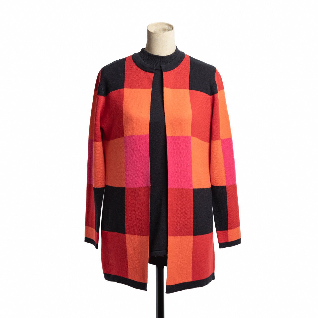 Color Block Cardigan - Shop-orias