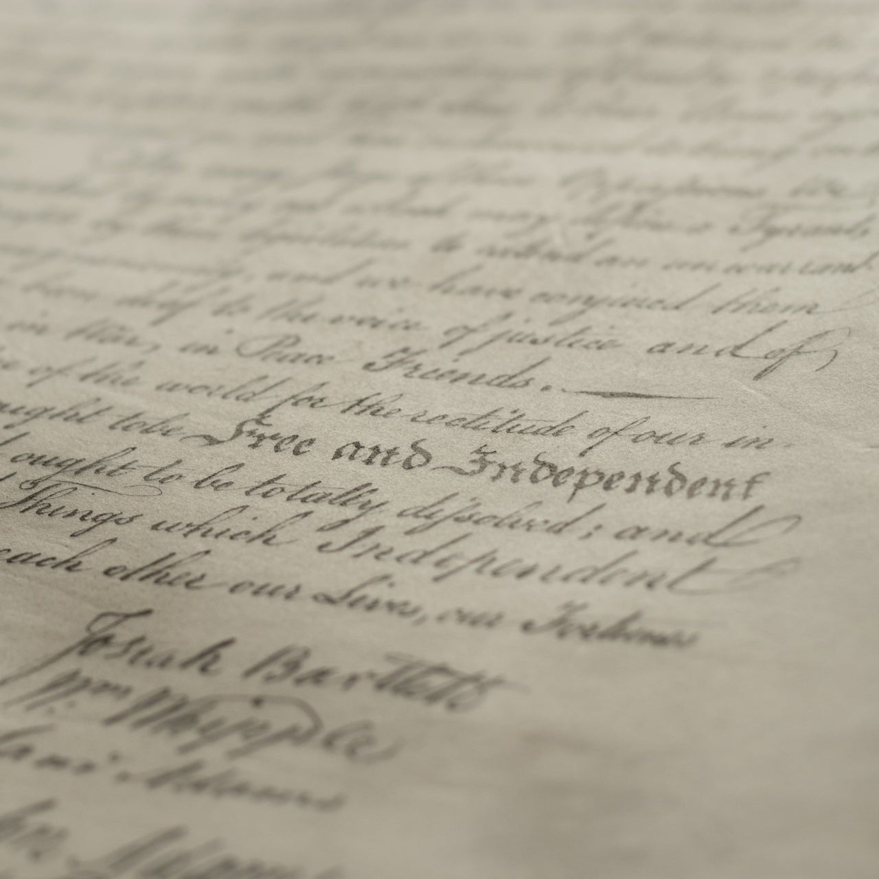 Declaration of Independence on Parchment - Shop-orias