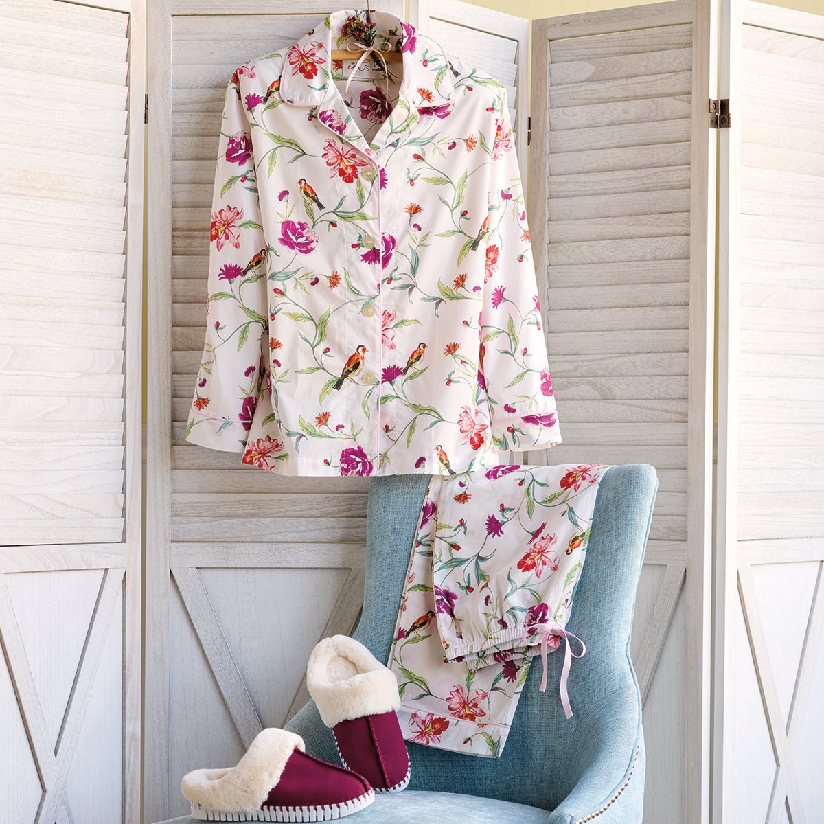 Floral Songbird Pajamas - Shop-orias