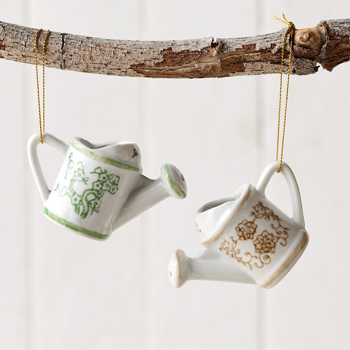 Floral Watering Can Ornament Set - Shop-orias