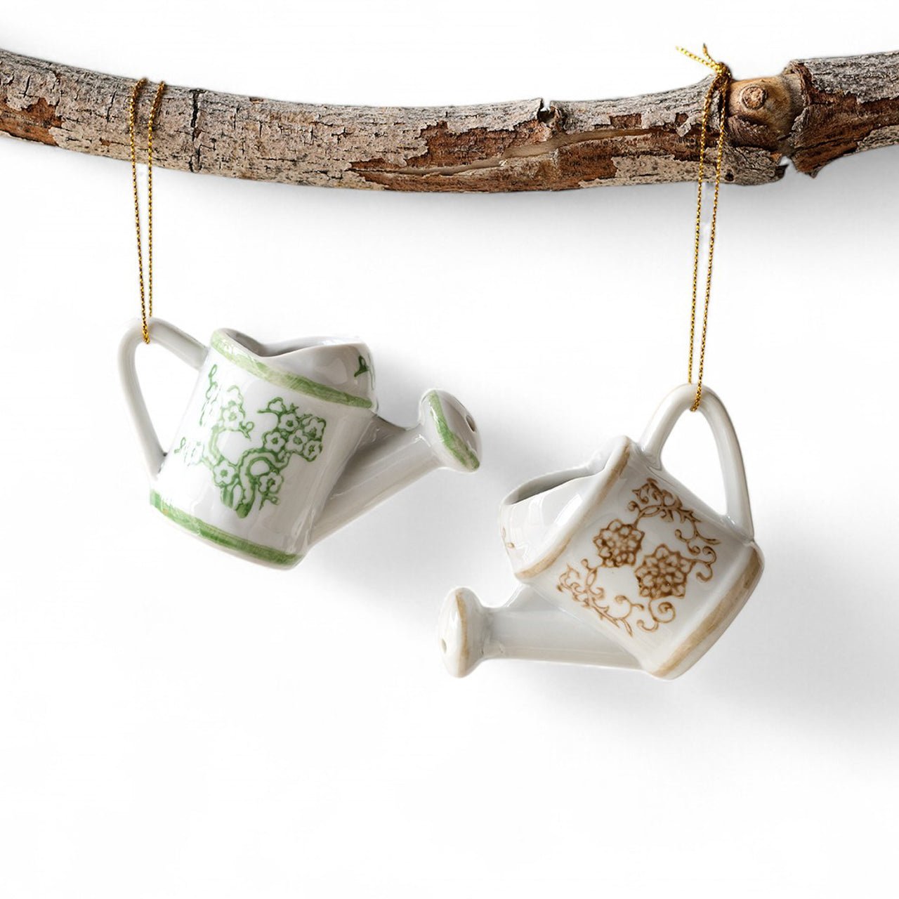 Floral Watering Can Ornament Set - Shop-orias