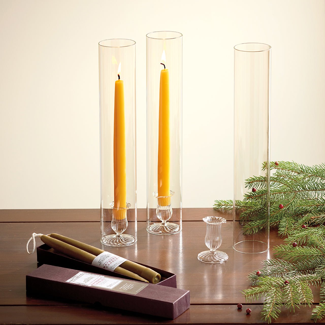 Glass Taper Hurricane - Shop-orias