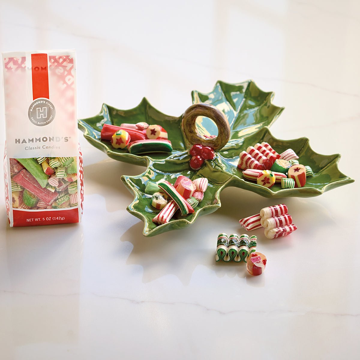 Holly Leaf Dish & Candy - Shop-orias