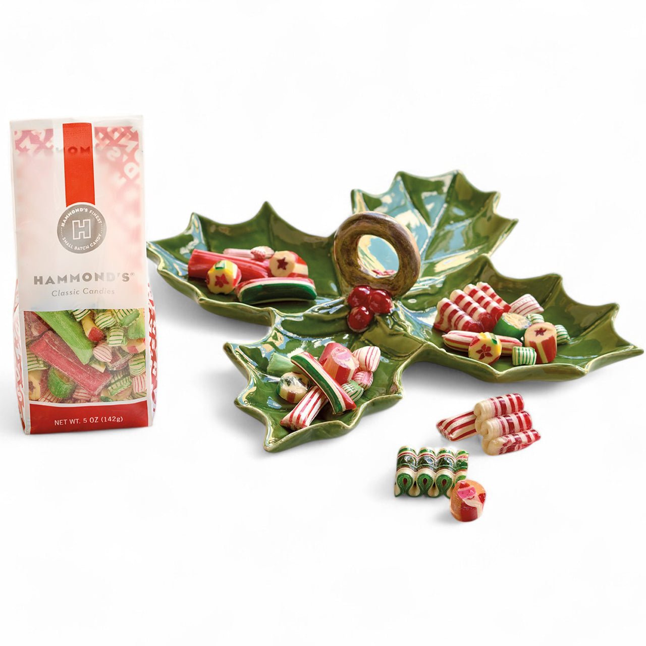 Holly Leaf Dish & Candy - Shop-orias