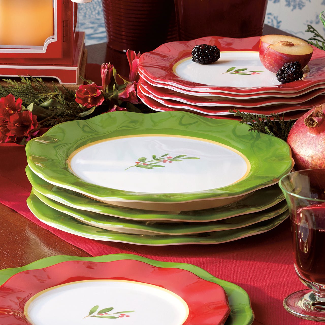 Holly Melamine Dinner Plates (Set of 4) - Shop-orias
