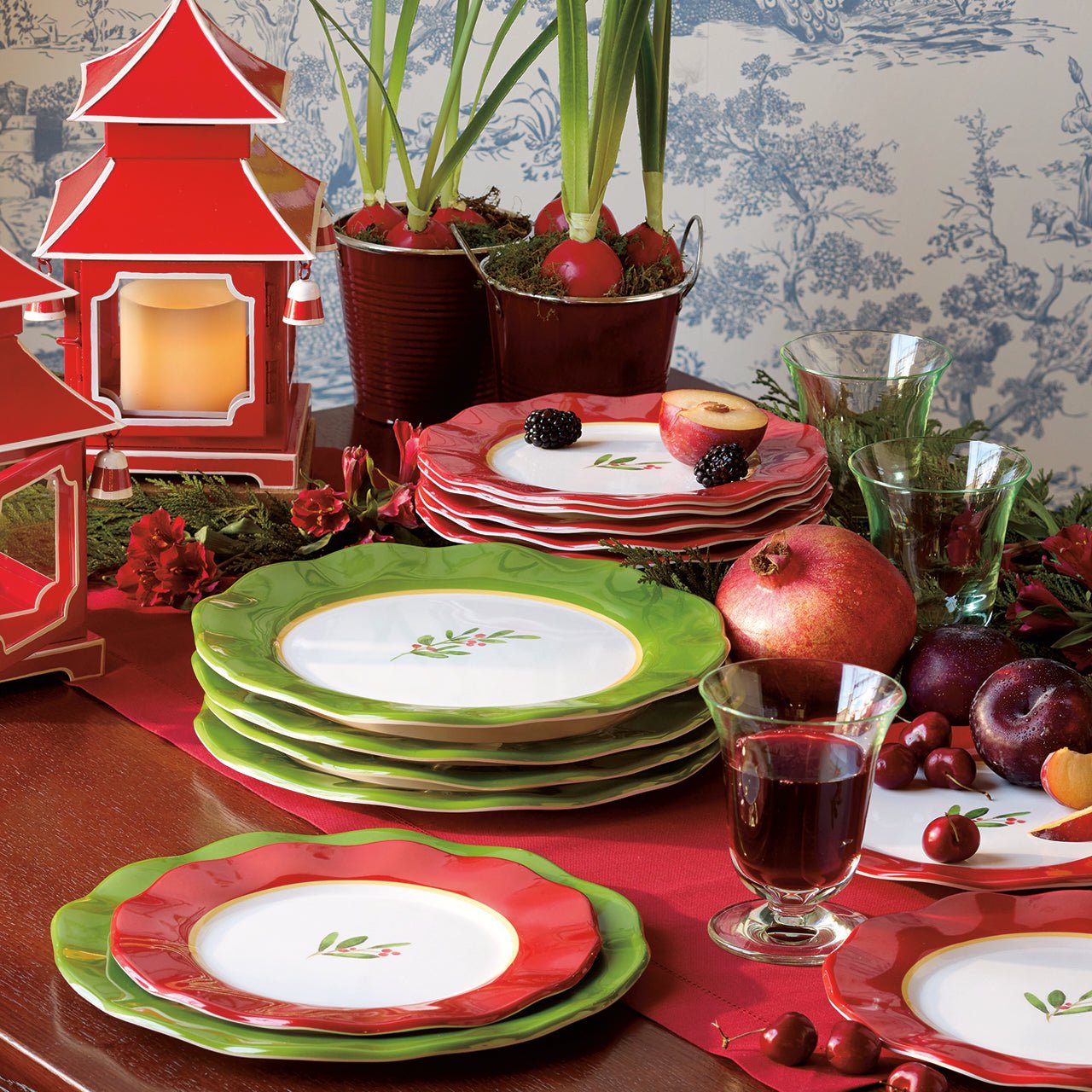 Holly Melamine Dinner Plates (Set of 4) - Shop-orias