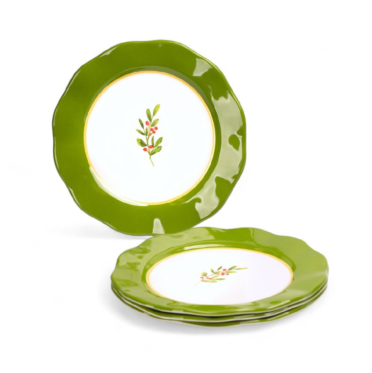 Holly Melamine Dinner Plates (Set of 4) - Shop-orias