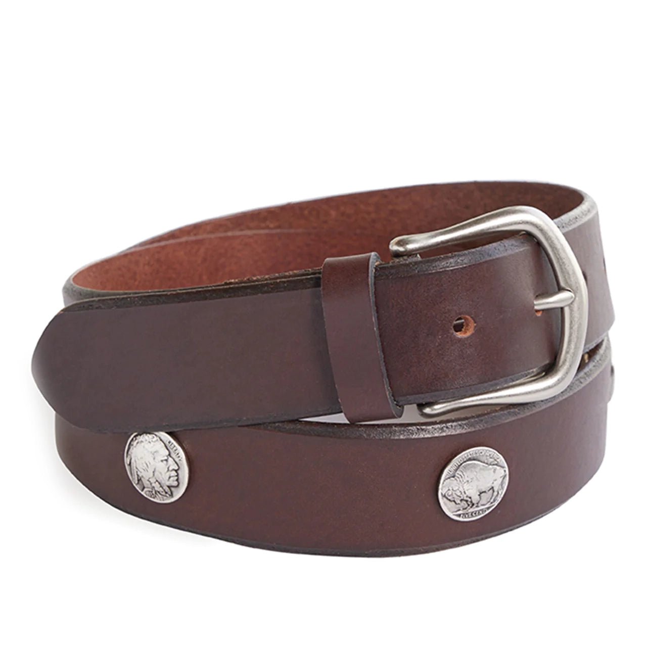 Men's Buffalo Nickel Leather Belt - Shop-orias