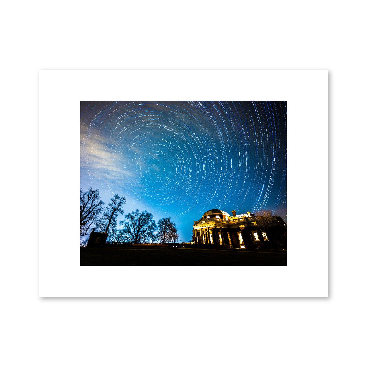 Monticello at Night Matted Print - Shop-orias