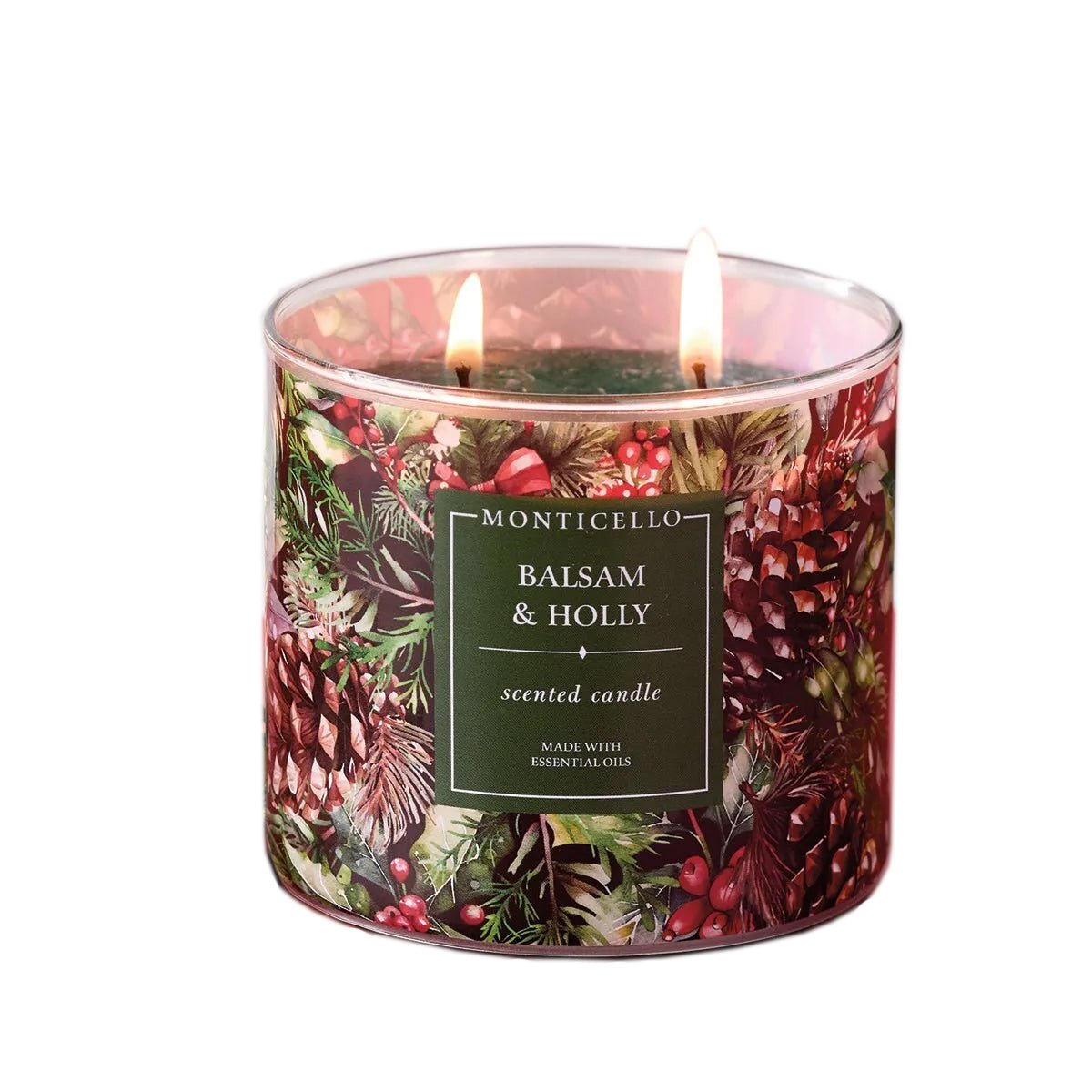 Monticello Balsam & Holly Jar Candle - Shop-orias