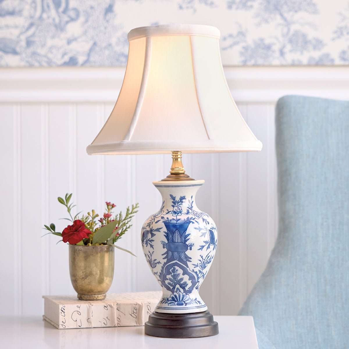 Monticello Blue & White Table Lamp - Shop-orias