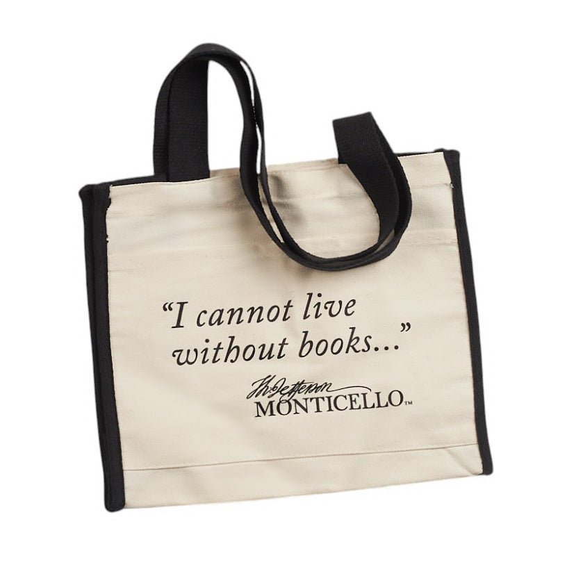 Monticello Book Quote Canvas Tote - Shop-orias