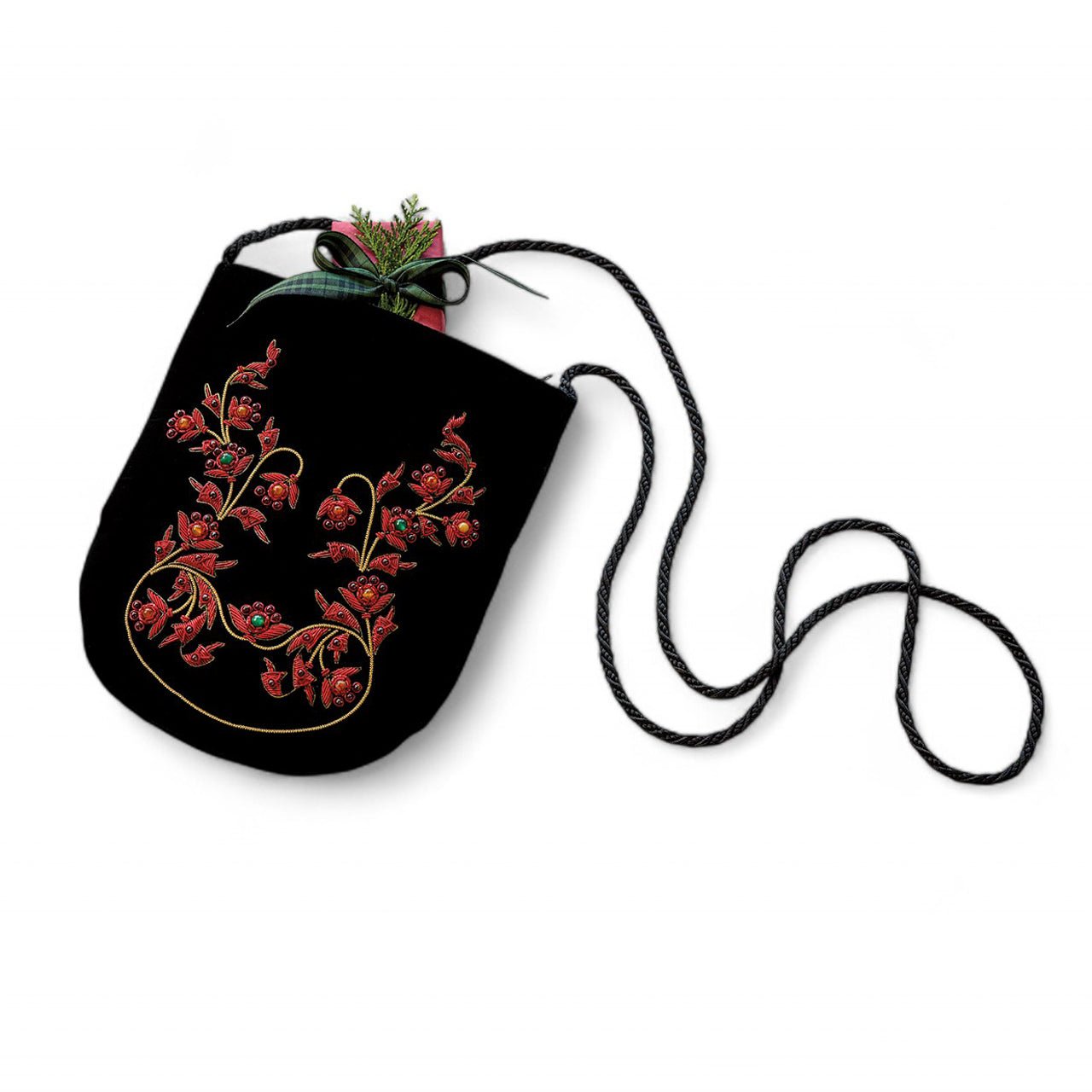 Monticello Embroidered Velvet Evening Bag - Shop-orias