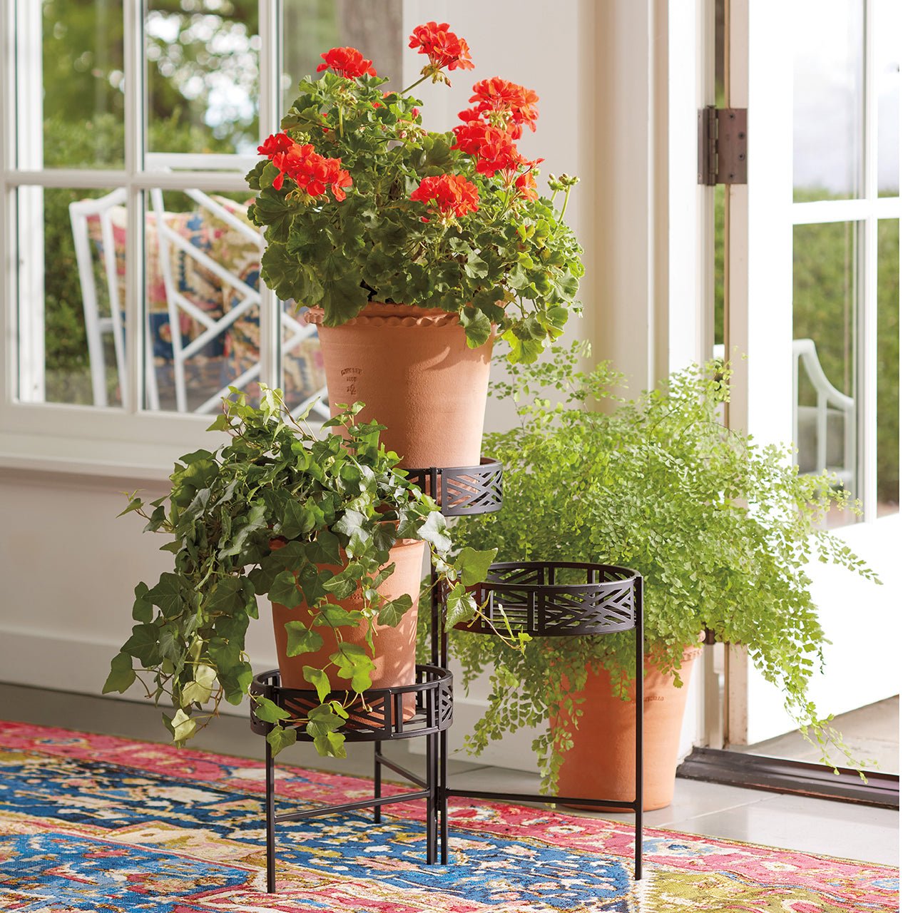 Monticello Folding Metal Plant Stand - Shop-orias