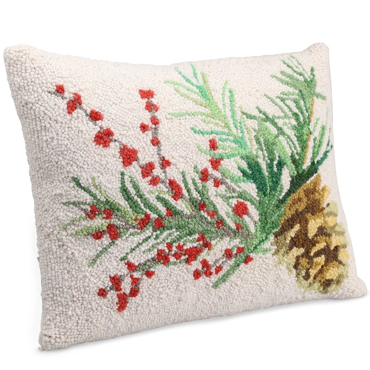 Monticello Hooked Pinecone Pillow - Shop-orias