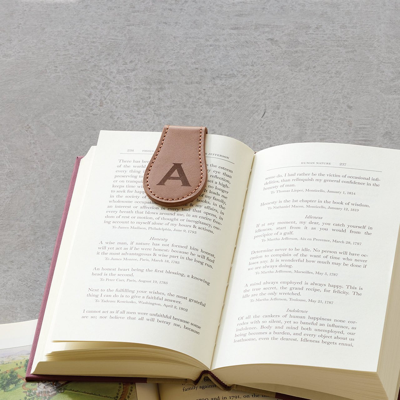 Monticello Leather Page Clip - Shop-orias