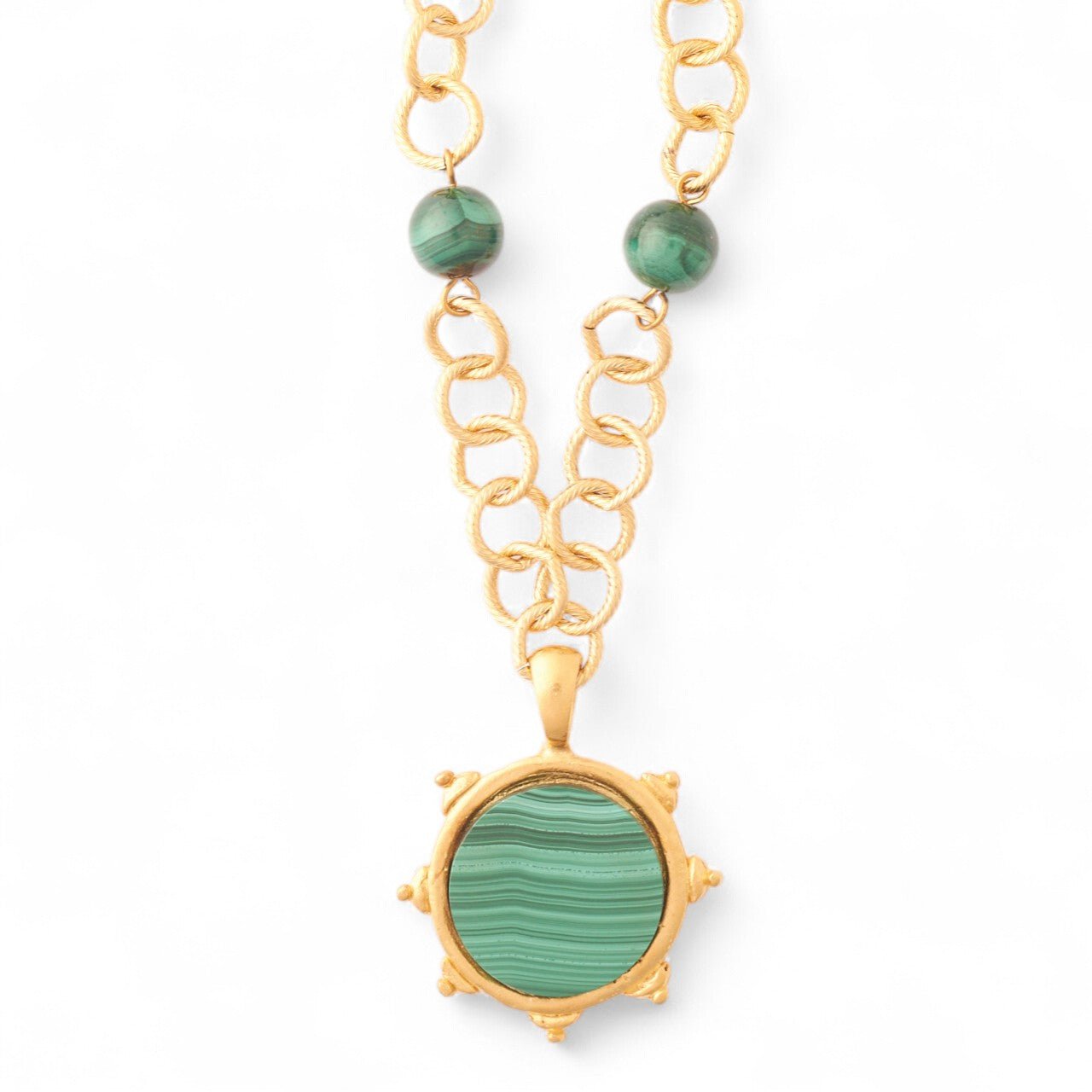 Monticello Malachite Chain Necklace - Shop-orias