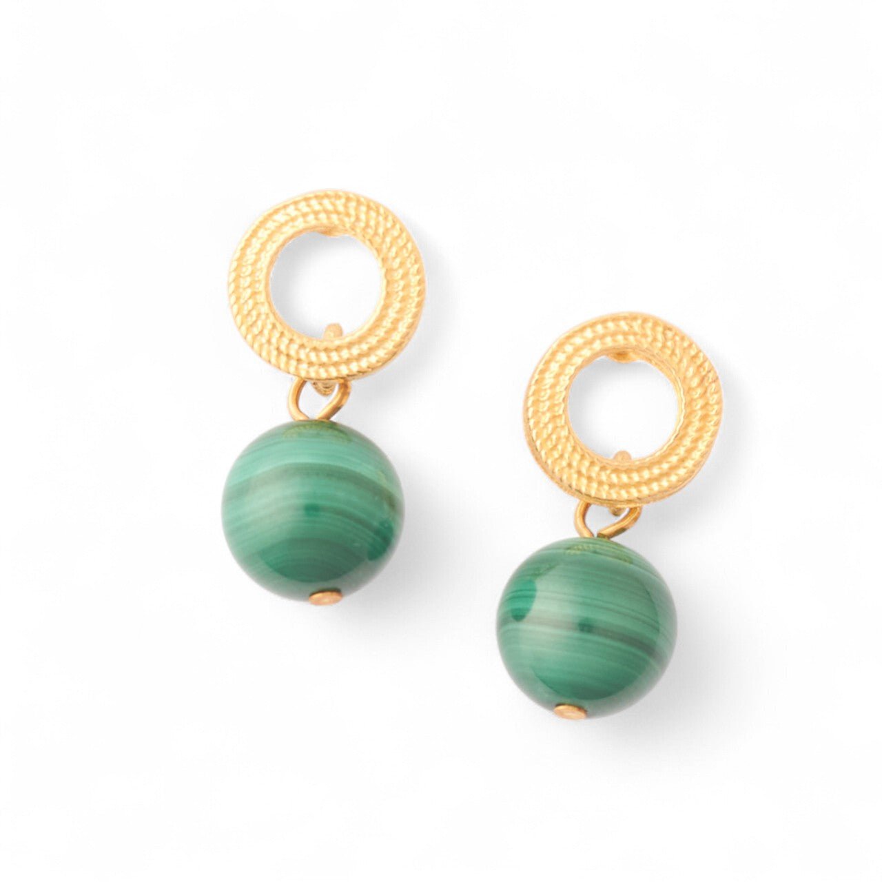Monticello Malachite Drop Earrings - Shop-orias