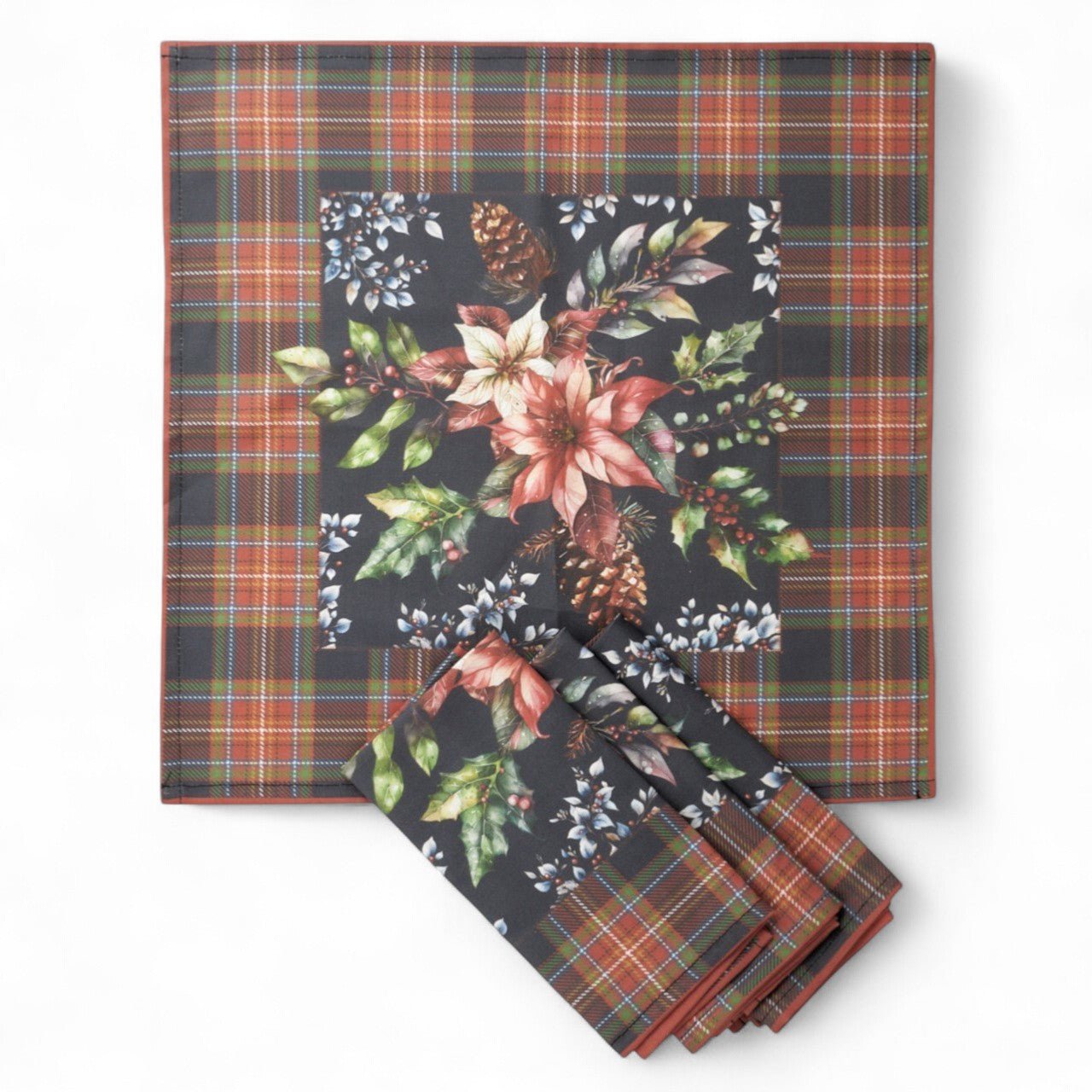Monticello Poinsettia Napkins (set of 4) - Shop-orias