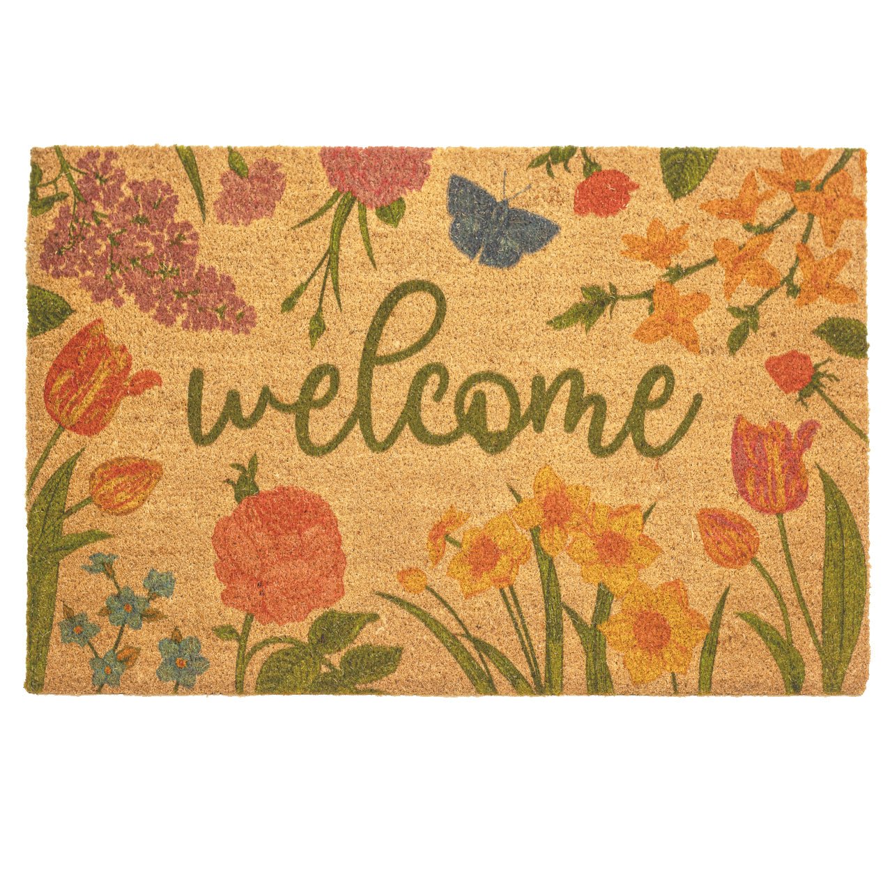 Monticello Spring Blooms Coir Doormat - Shop-orias