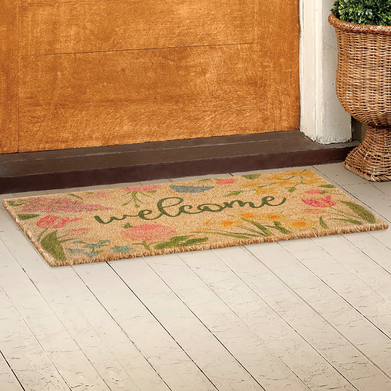 Monticello Spring Blooms Coir Doormat - Shop-orias