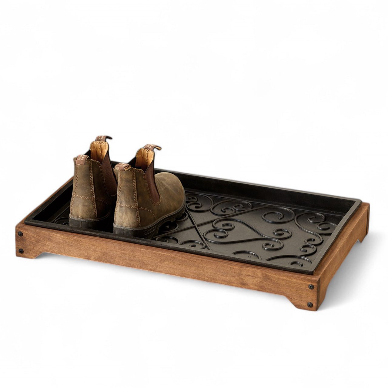 Monticello Wooden Boot Tray - Shop-orias