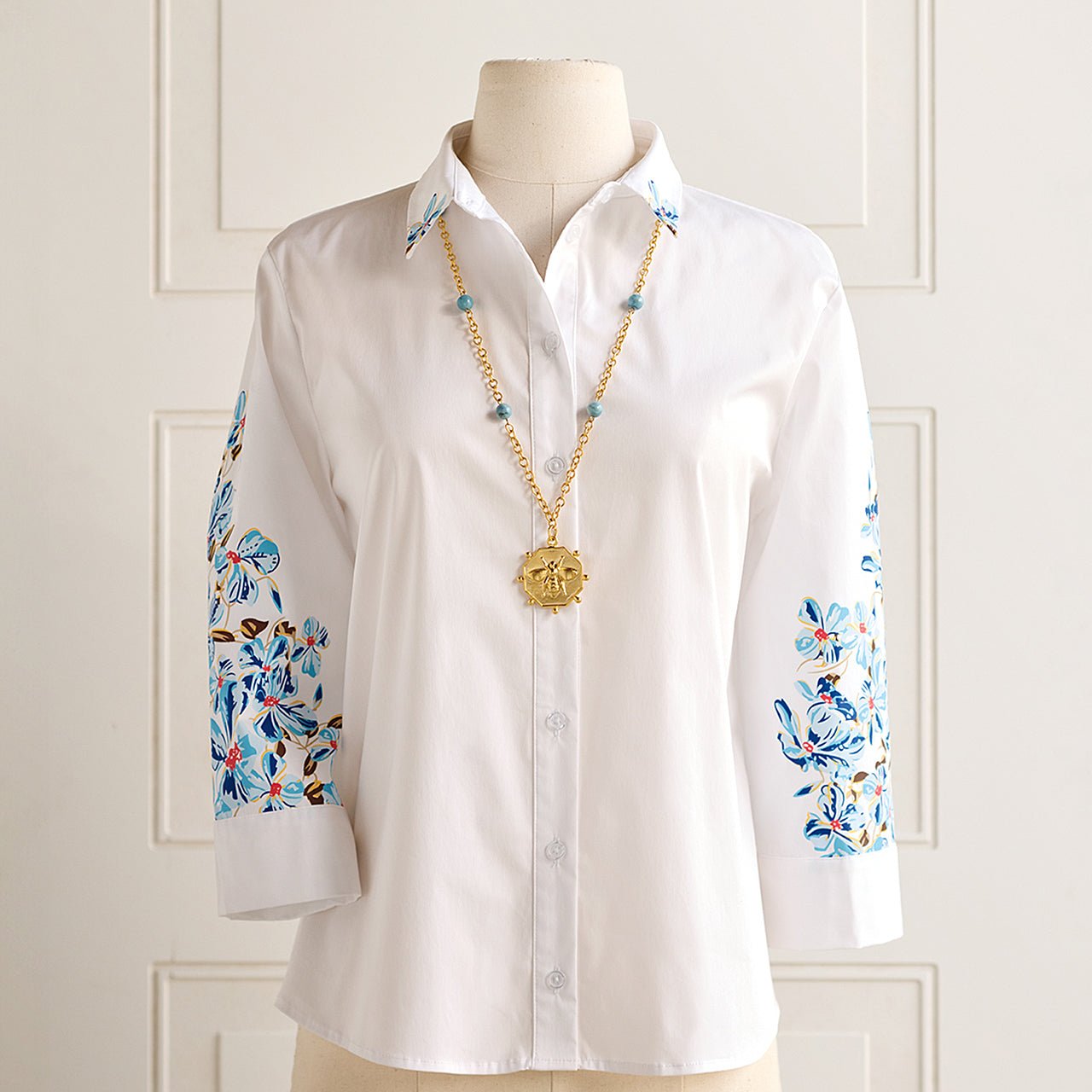 Painted Flowers Blouse - Shop-orias