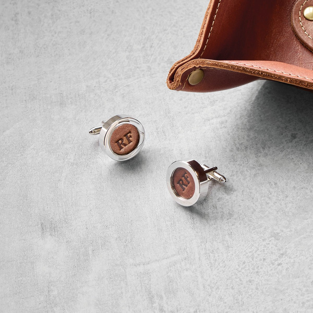 Personalized Leather Cufflinks - Shop-orias