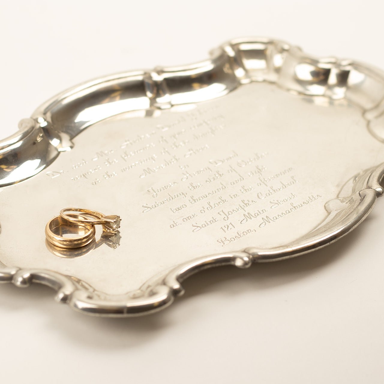 Polished Pewter Invitation Tray - Shop-orias