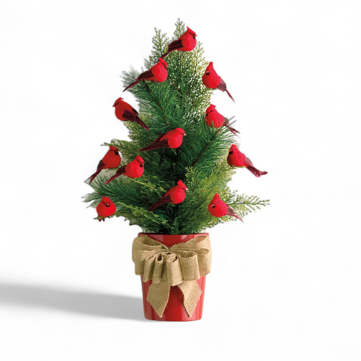 Potted Tree with Cardinals - Shop-orias