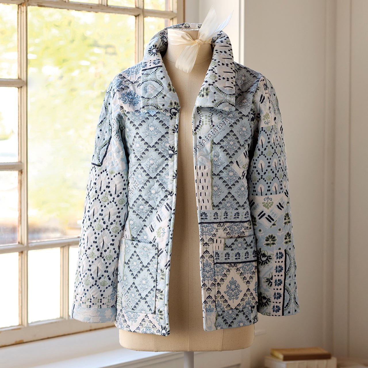 Quilted Floral Patchwork Jacket - Shop-orias