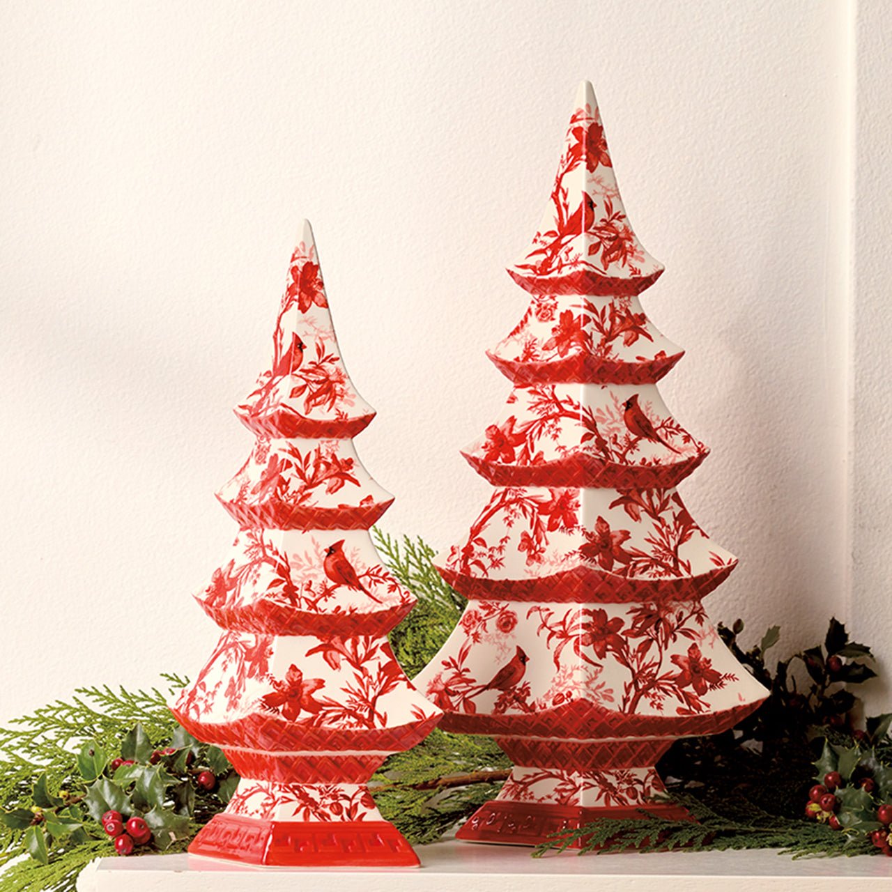 Red Chinoiserie Tree Set - Shop-orias
