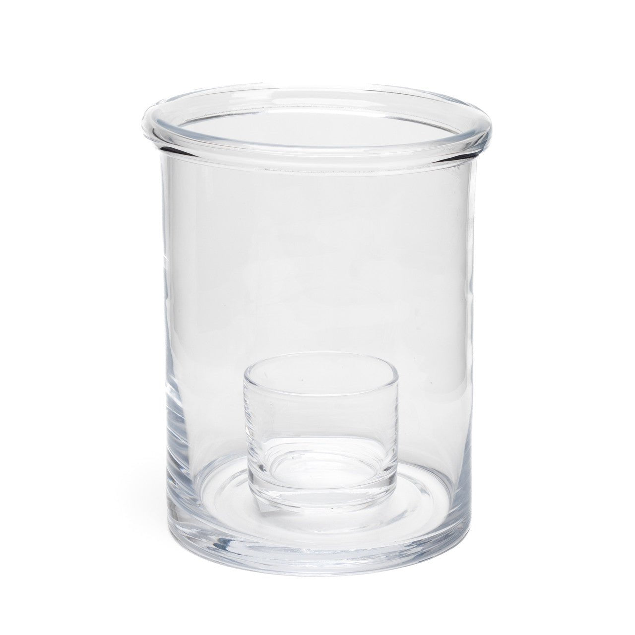 Rolled Rim Glass Hurricane - Shop-orias