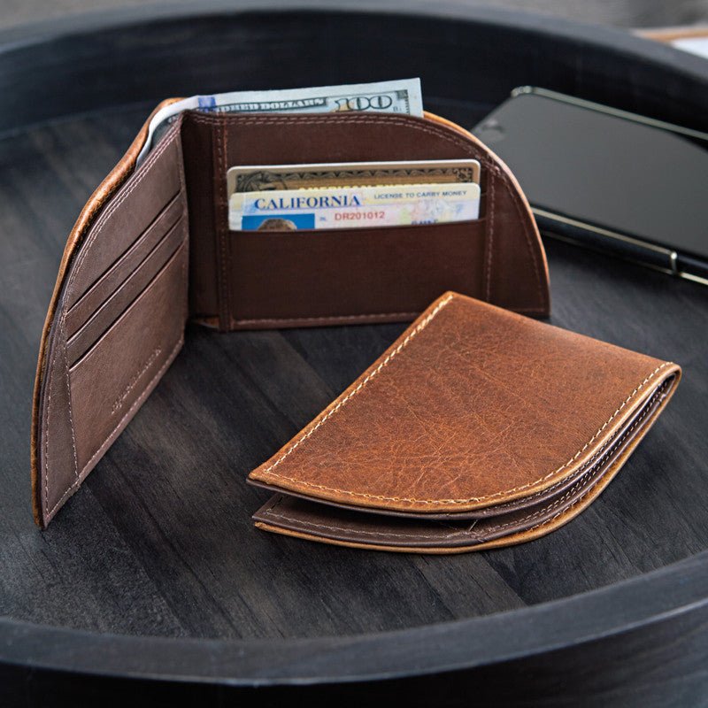 Bison Leather Front Pocket Wallet - Shop-orias