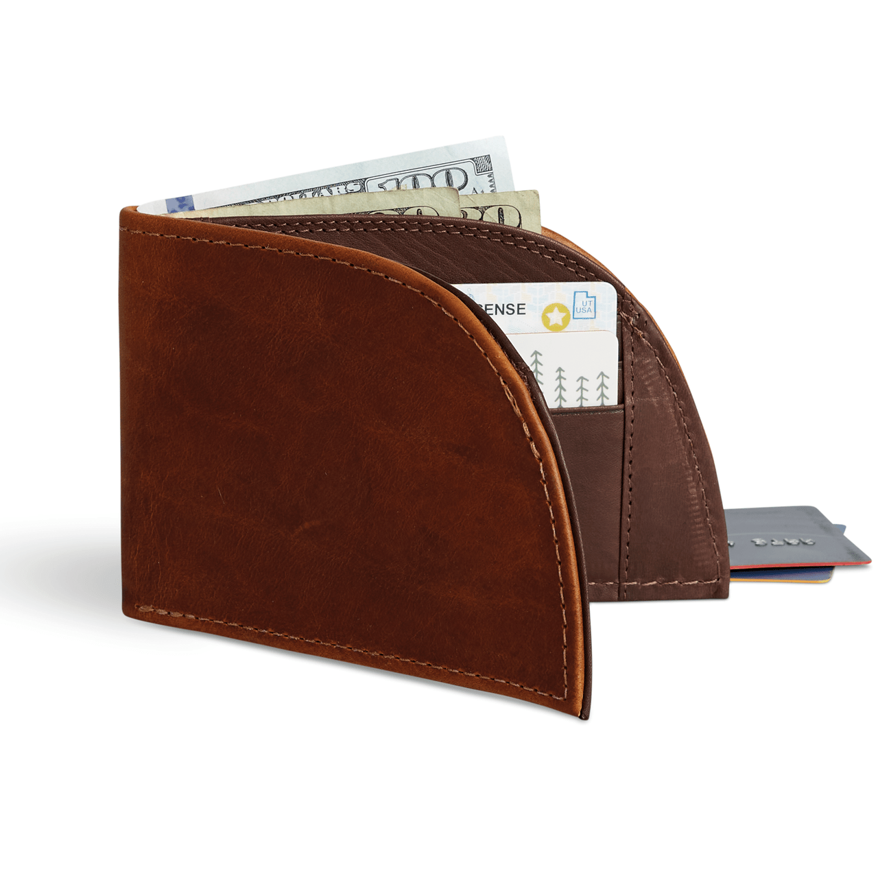 Bison Leather Front Pocket Wallet - Shop-orias