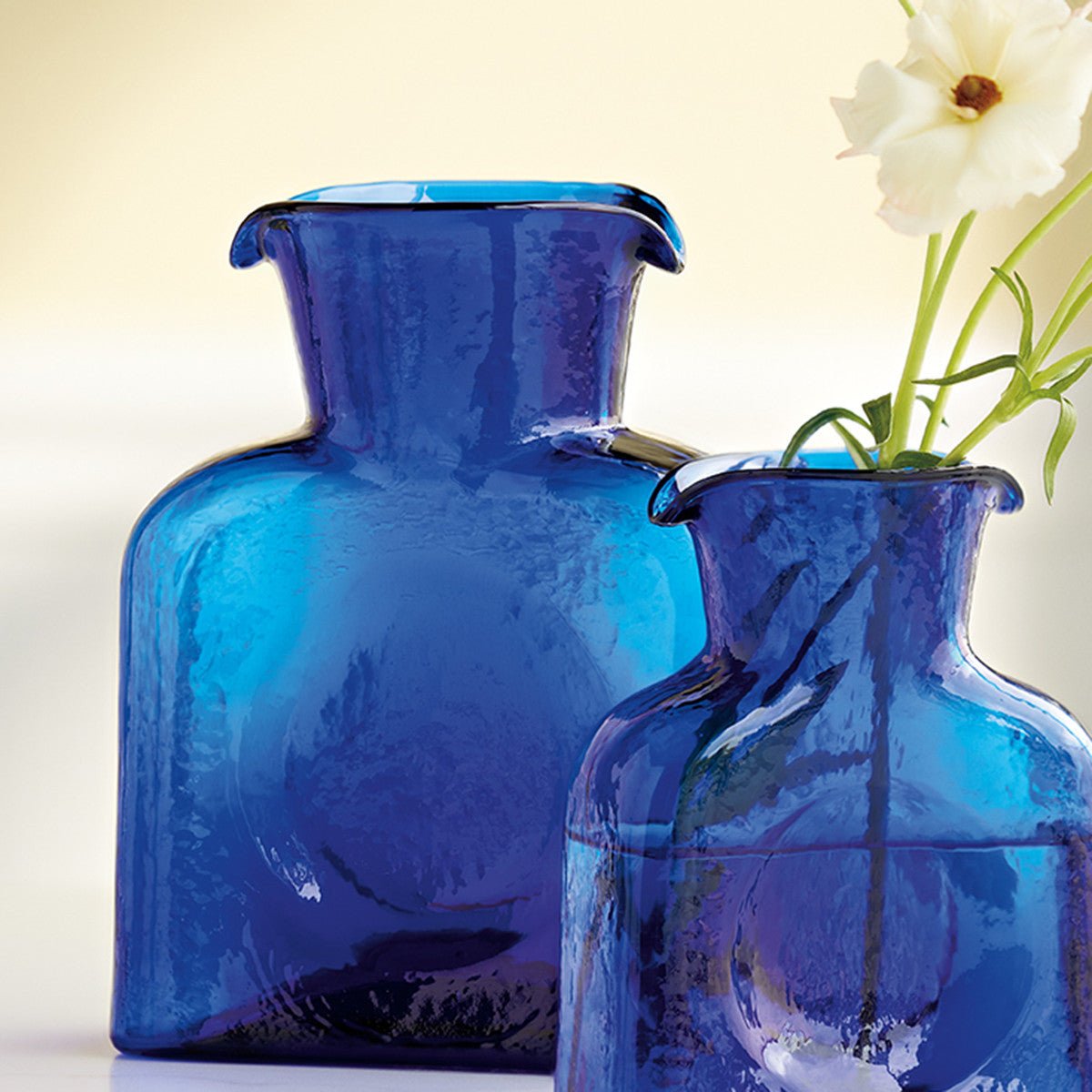 Blenko Cobalt Blue Glass Pitcher - Shop-orias