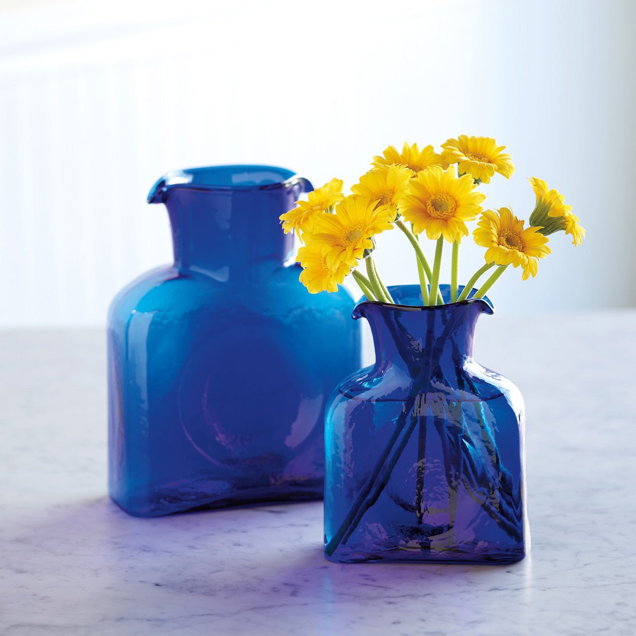 Blenko Cobalt Mini Glass Pitcher - Shop-orias