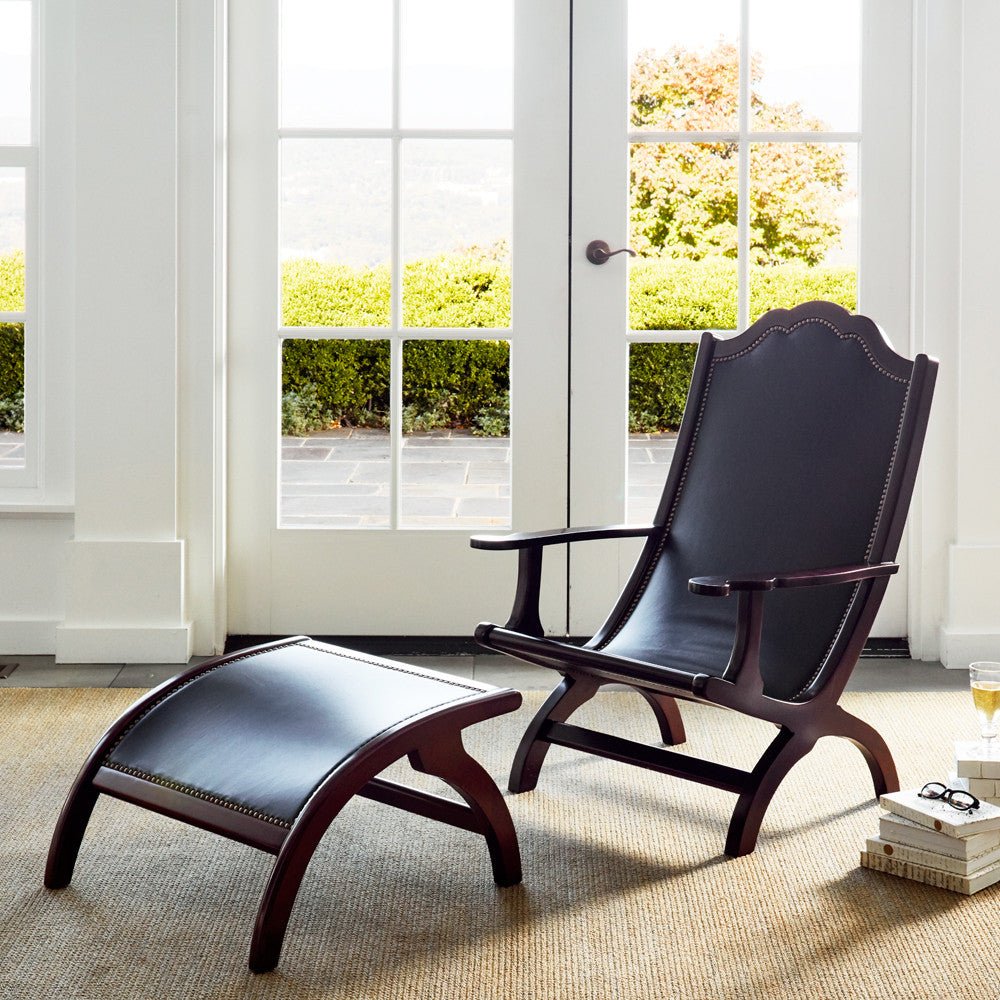 Campeche Chair Leather Ottoman - Shop-orias