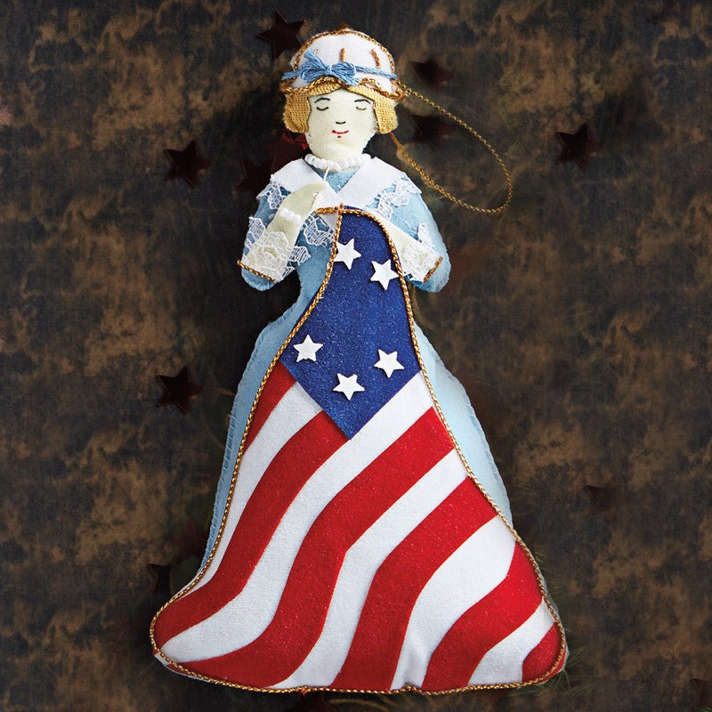 Embroidered Betsy Ross Ornament - Shop-orias