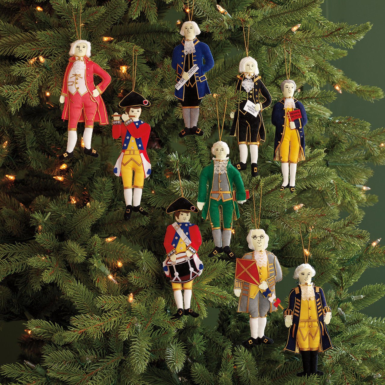 Embroidered Fabric Ornaments (Set of 9) - Shop-orias