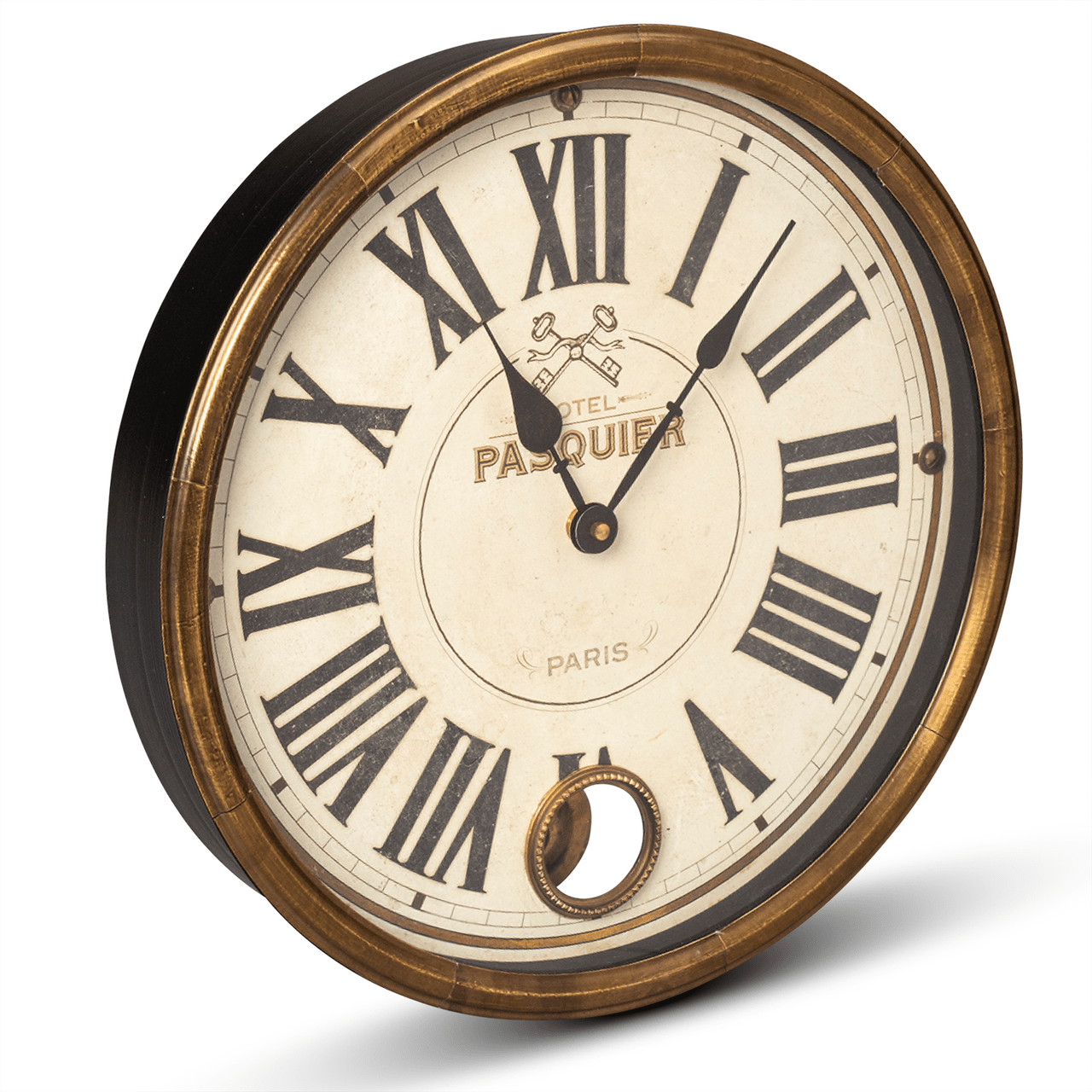 Hotel Pasquier Brass Wall Clock - Shop-orias