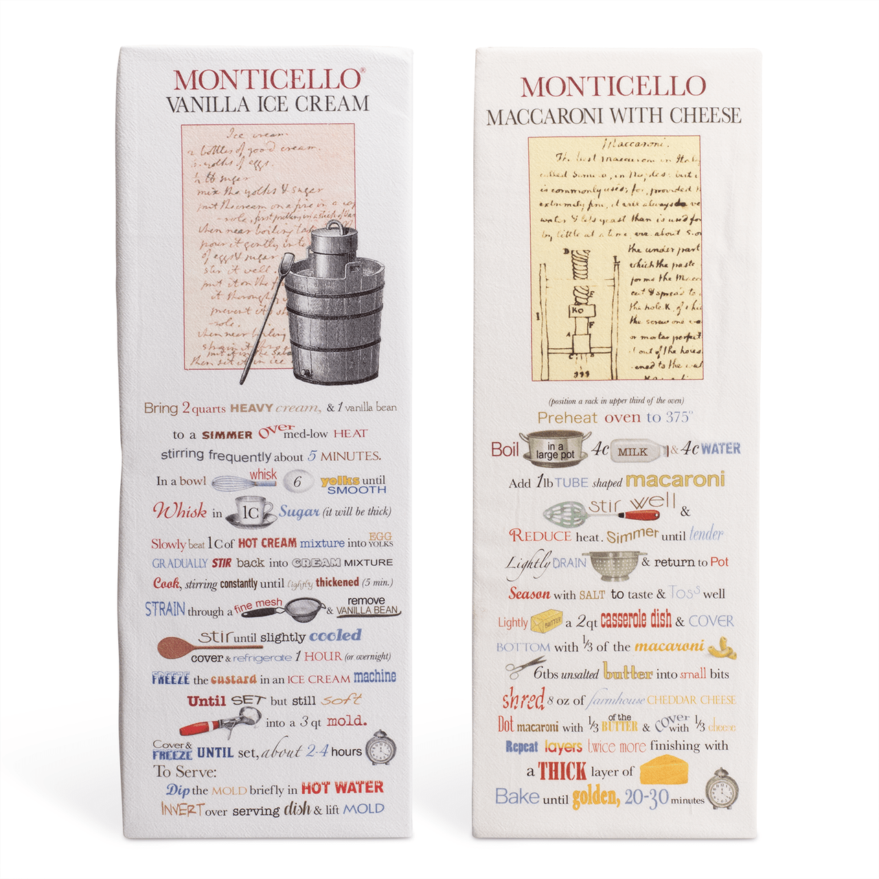 Jefferson's Recipe Cotton Dish Towel Set - Shop-orias
