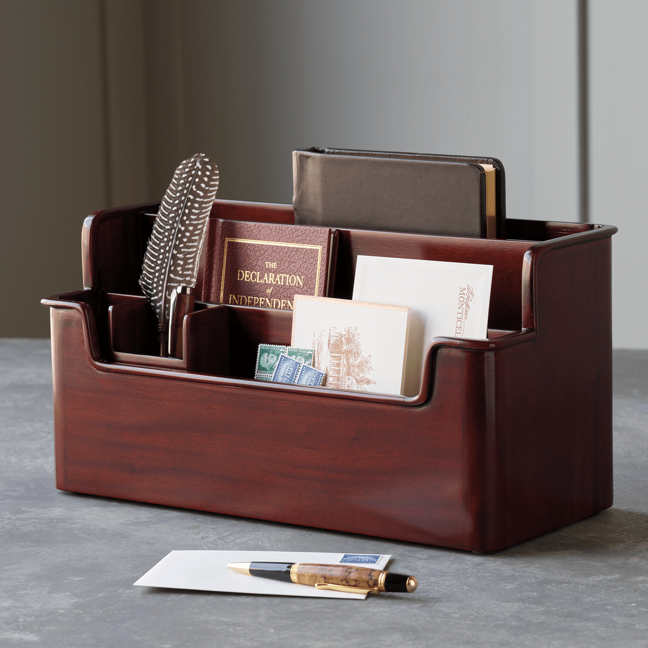 Mahogany Desk Caddy - Shop-orias